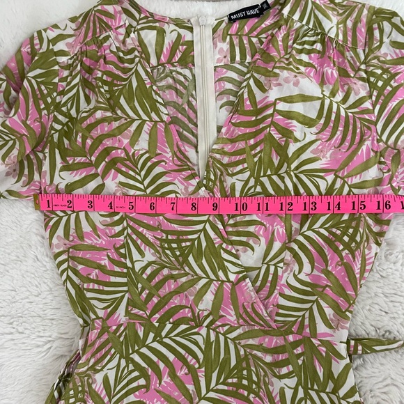 Floral Short Sleeved Dress Sz 36 - Picture 5 of 5